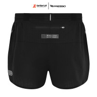 PRESSIO - Men - Elite 3" Short - Black Silver PRESSIO - Men - Elite 3" Short - Black Silver